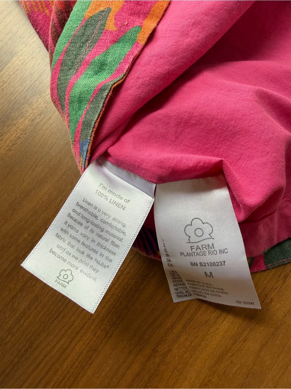 Farm Rio Linen Parrot Mini Dress - Picture 5 of 7